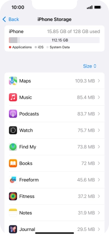 Press the required app.