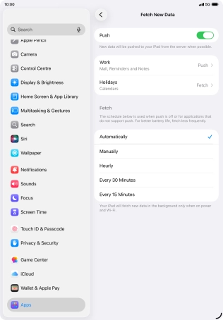 Press the indicator next to 