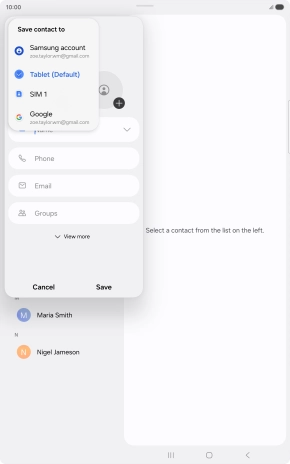 Press the required Google account.