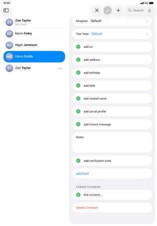 Press link contacts....
