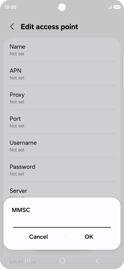 Key in http://mms.vodafone.co.uk/servlets/mms and press OK.