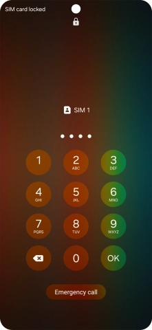 If your SIM is locked, key in your PIN and press OK.