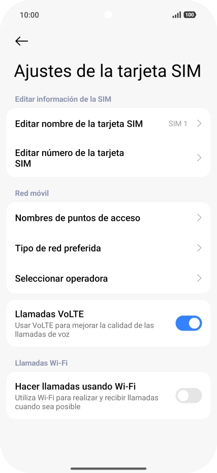 Pulsa Seleccionar operadora.