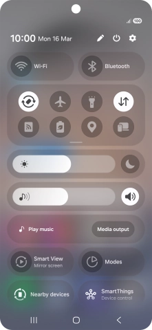 Press the settings icon.
