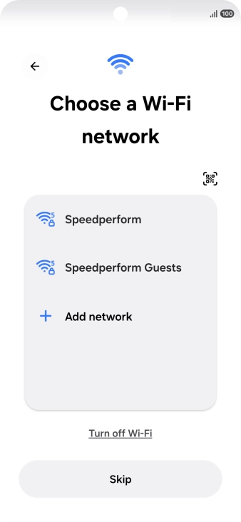 Press the required Wi-Fi network.