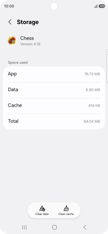 Press Clear cache.