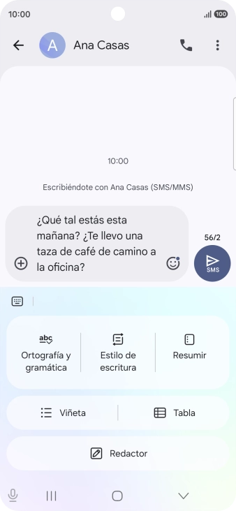 Para cambiar el estilo de escritura del texto, pulsa Estilo de escritura y sigue las indicaciones de la pantalla para utilizar la función.
