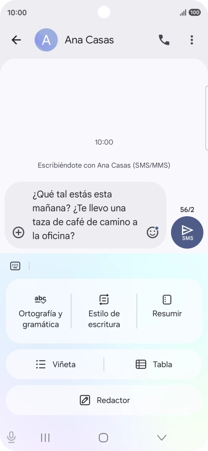 Para cambiar el estilo de escritura del texto, pulsa Estilo de escritura y sigue las indicaciones de la pantalla para utilizar la función.