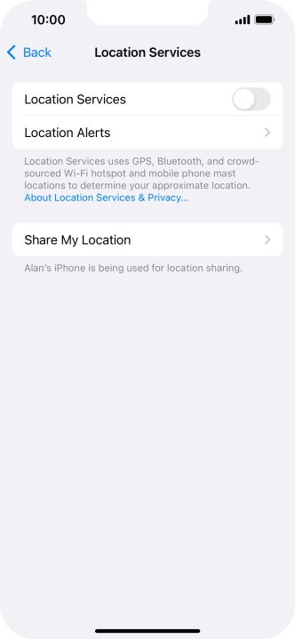 Press the indicator next to 