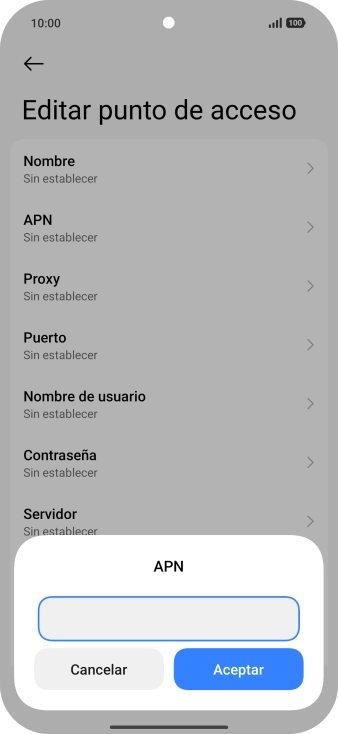 Introduce airtelwap.es y pulsa Aceptar.