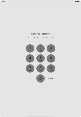 Use the lock code you created.