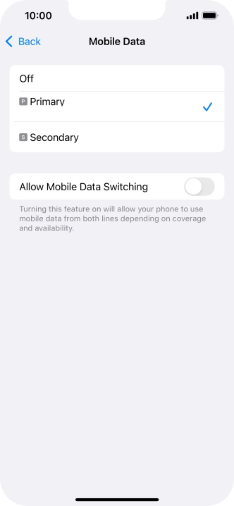 Press the required price plan.