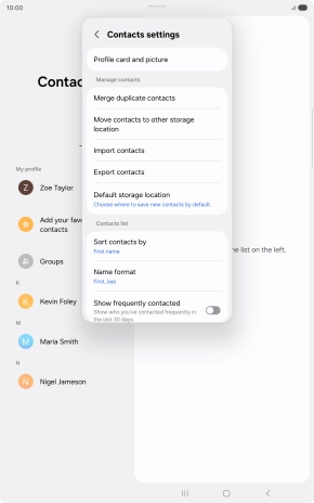 Press Merge duplicate contacts.