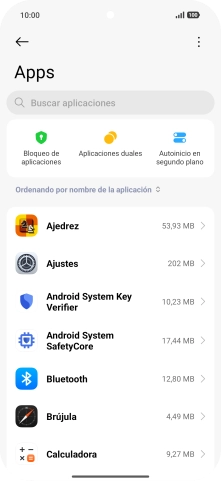 Pulsa la app deseada.