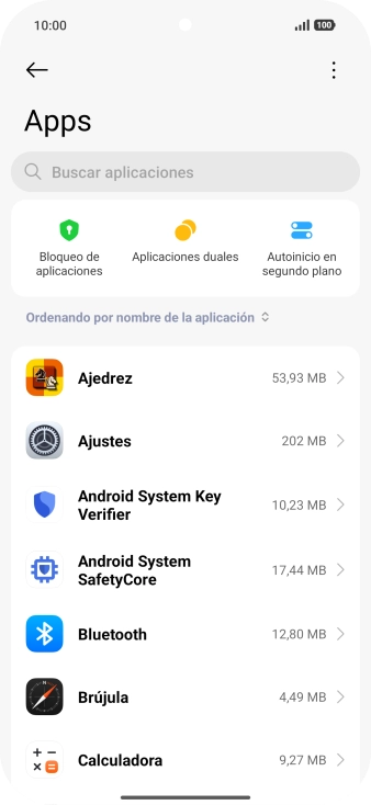 Pulsa la app deseada.