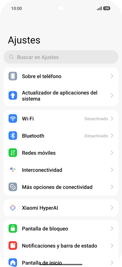 Pulsa Redes móviles.