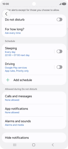 Press the indicator next to 