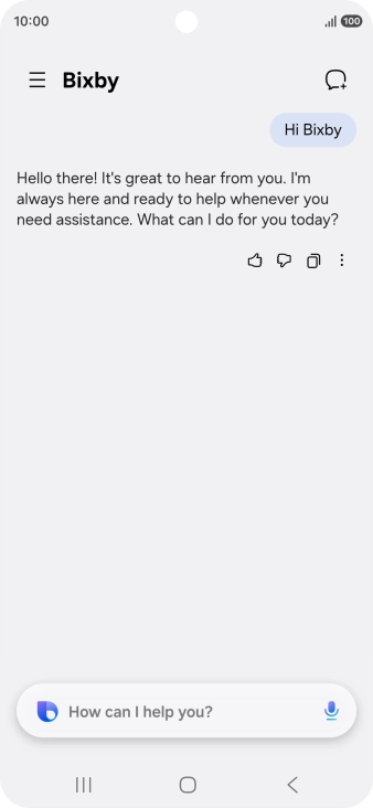 Press the Home key to return to the home screen.
