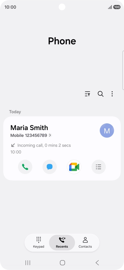 Press the menu icon.