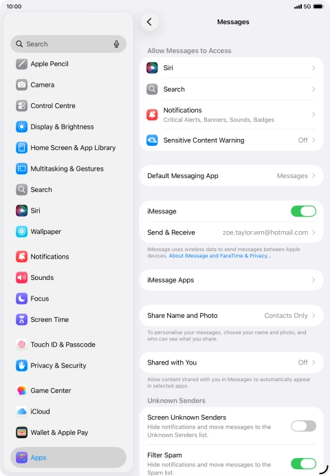 Slide your finger upwards starting from the bottom of the screen to return to the home screen.