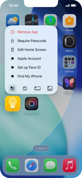 Press Remove App.