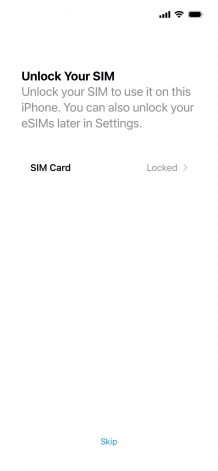 Press SIM Card.