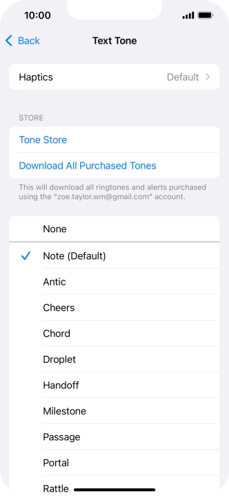 Press the required message tones to hear them.
