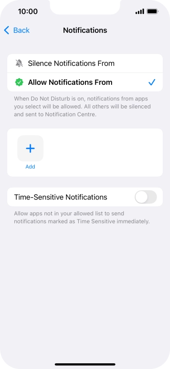 Press the indicator next to 