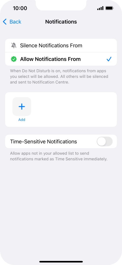 Press the indicator next to 