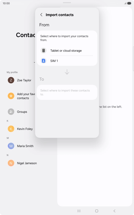 Press the name of the SIM.