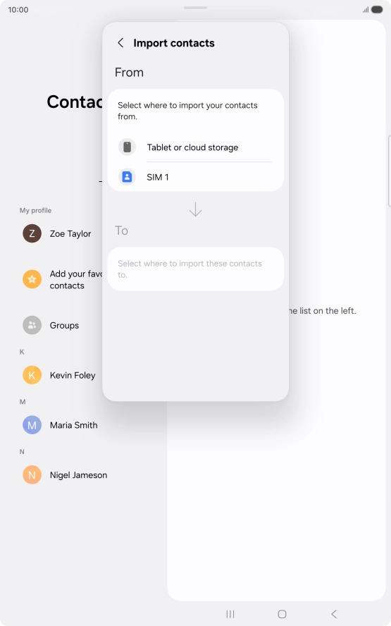 Press the name of the SIM.