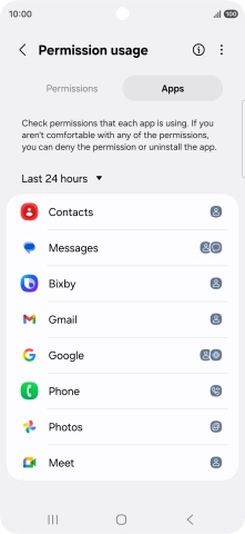 Press the drop down list.