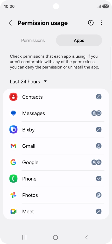 Press the drop down list.