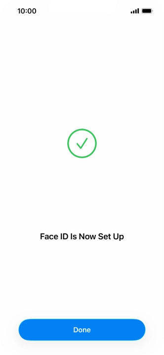 Press Done. If you haven't previously selected a phone lock code, key in a code of your own choice twice.