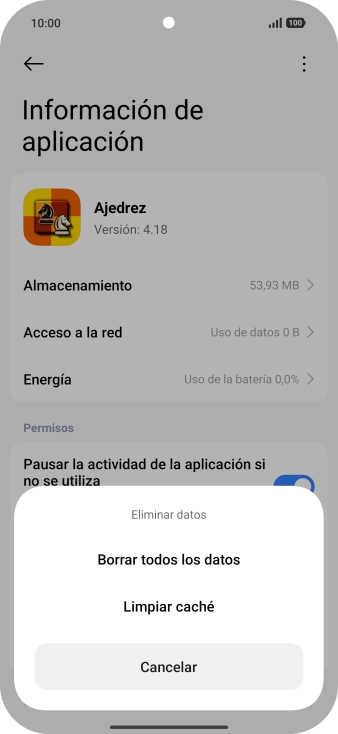 Pulsa Limpiar caché.