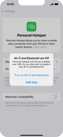 If Wi-Fi is turned off, press Turn on Wi-Fi and Bluetooth.