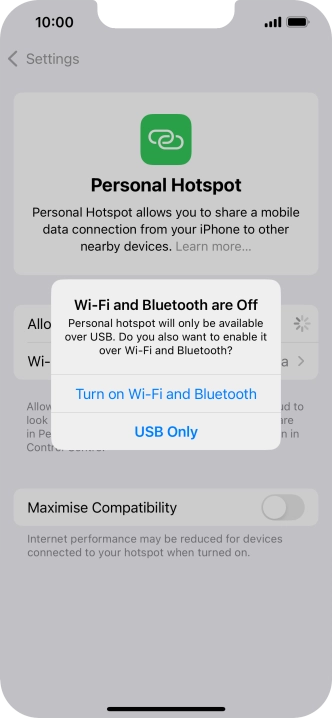 If Wi-Fi is turned off, press Turn on Wi-Fi and Bluetooth.