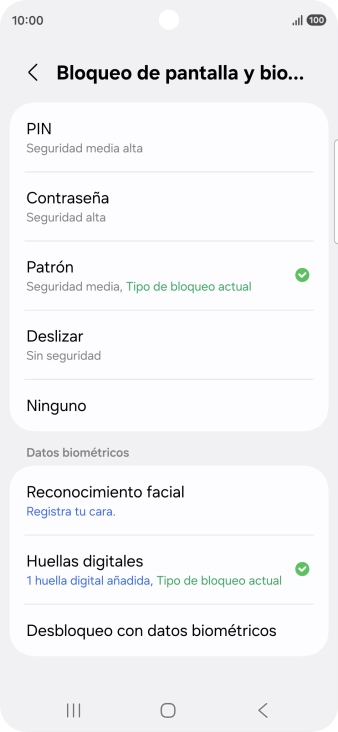 Pulsa Ninguno.