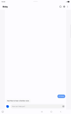 More examples of voice control commands are now displayed.