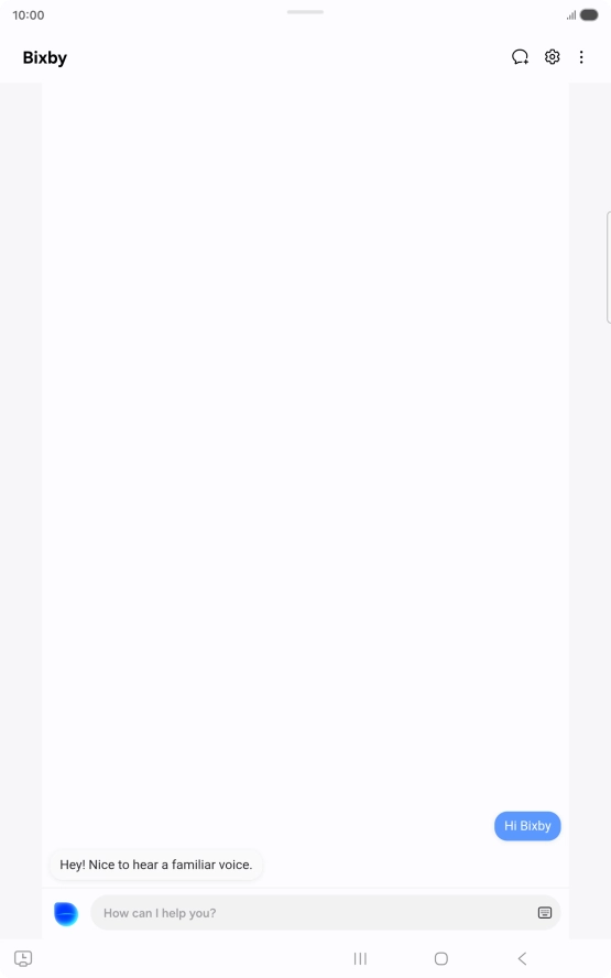 More examples of voice control commands are now displayed.