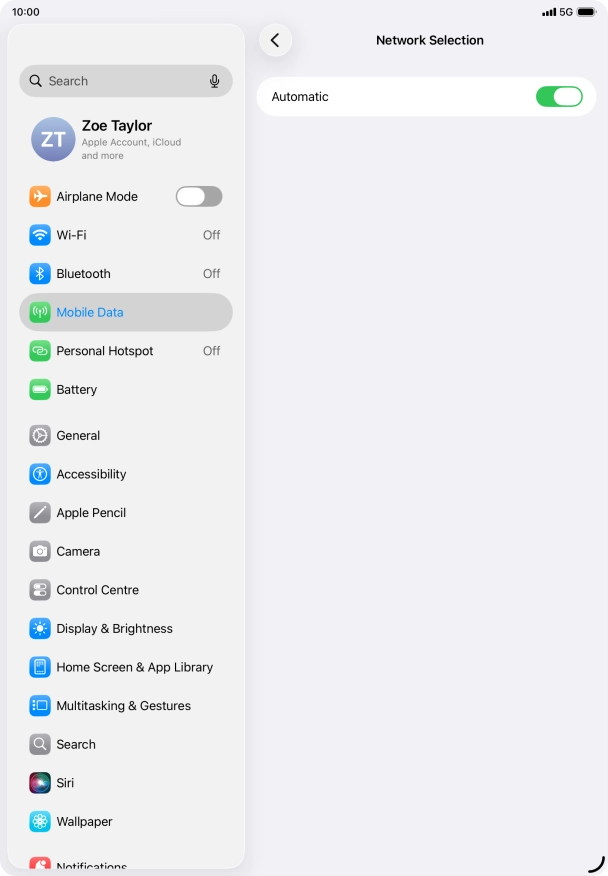 Press the indicator next to 