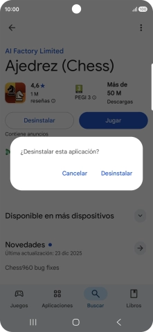 Pulsa Desinstalar.