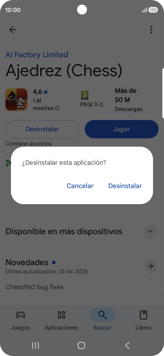 Pulsa Desinstalar.