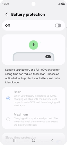 Press the indicator to turn the function on or off.