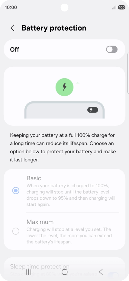 Press the indicator to turn the function on or off.