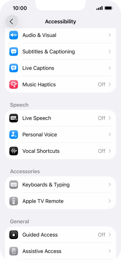 Press the required category below 