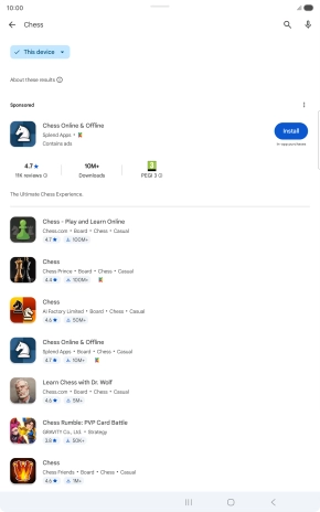 Press the required app.