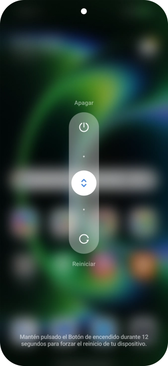 Pulsa el círculo y arrástralo hacia arriba.