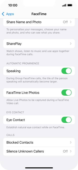 Press Blocked Contacts.