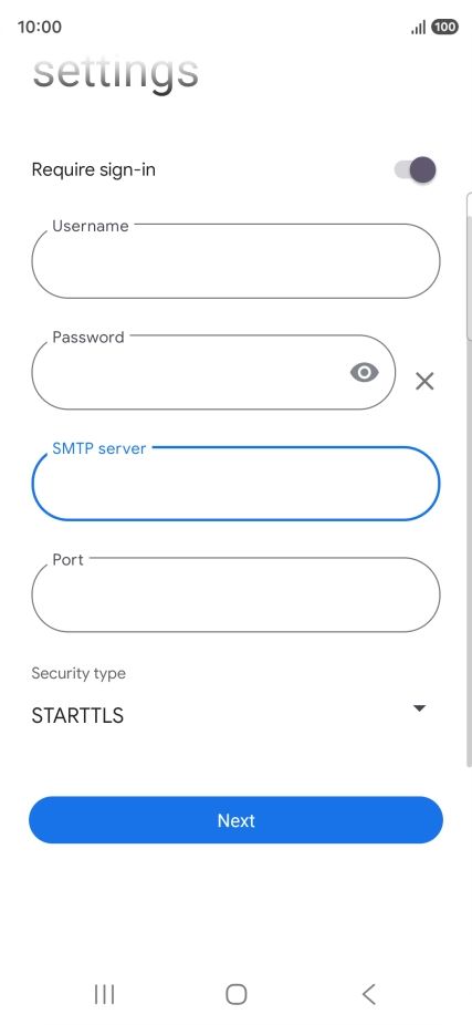 Press the field below 